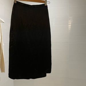 Babaton silk slip skirt